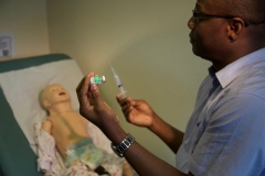 Picture of simulation demo 2016 (preparing an injectable treatment)